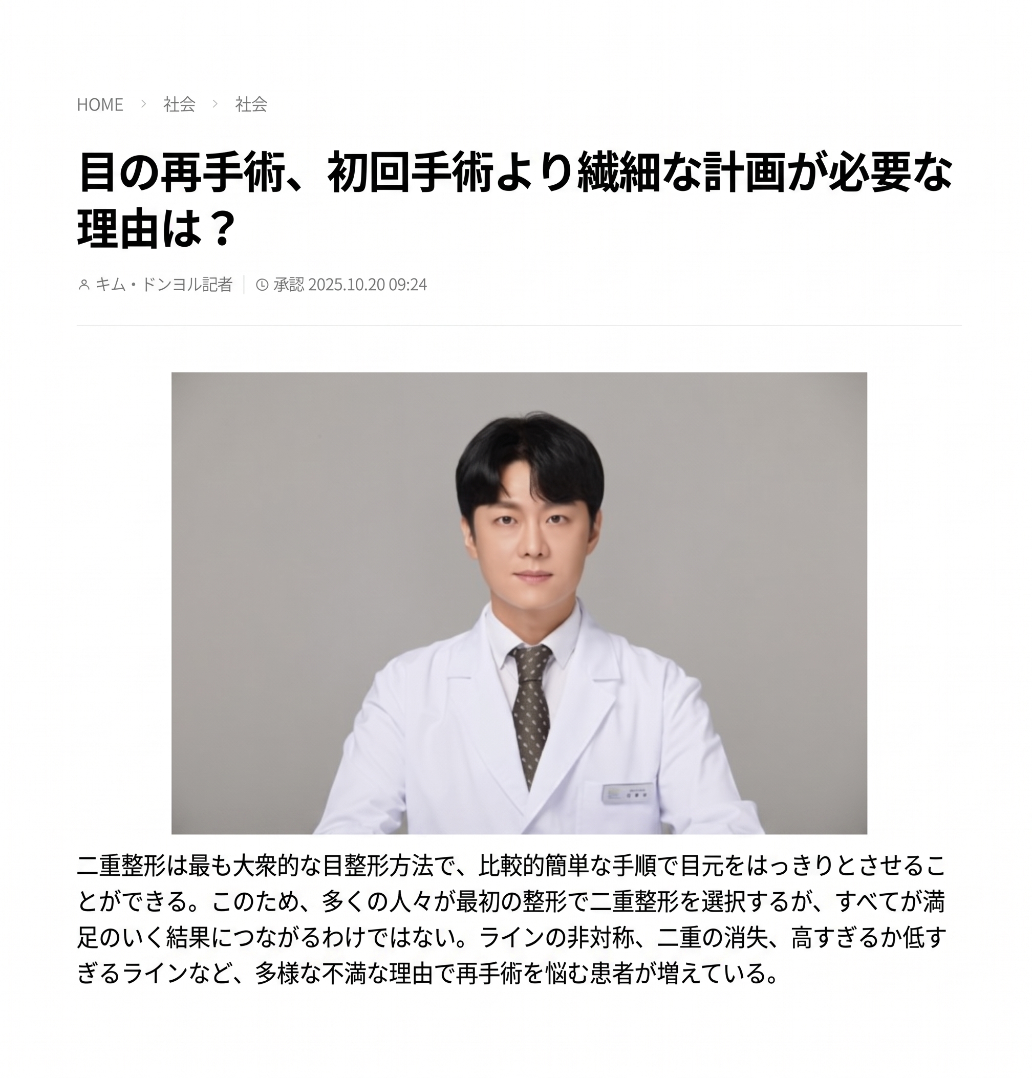 目の再手術、初回手術よりも繊細な計画が必要な理由は？